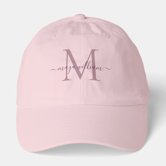  Rose Glitter Drips Personalized Monogram And Name Hat (Front)