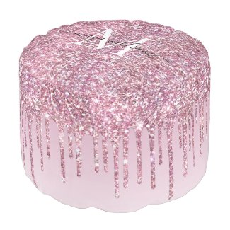  Rose Glitter Drips Personalized Monogram And Name