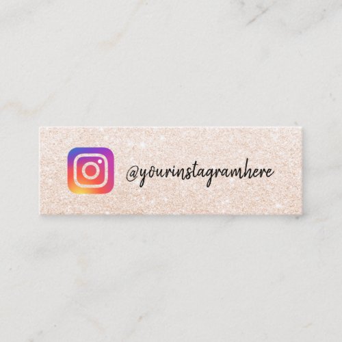 Rose glitter Instagram logo social media script Calling Card
