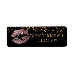 Rose Glitter Lips - Reorder Label
