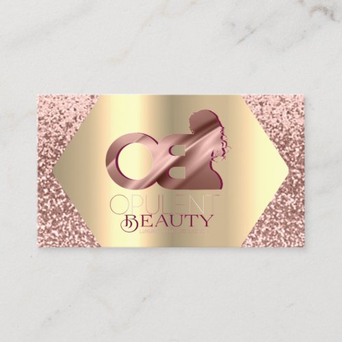 Rose Glitter Makeup Hair Extension Custom Logo Business Card