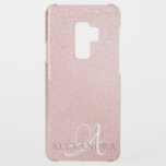 Rose glitter Monogram Uncommon Samsung Galaxy S9 Plus Case<br><div class="desc">Rose glitter sparkle design. You are welcome to visit my store for more beautiful products.</div>