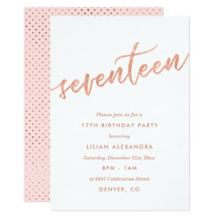 17 Birthday Invitations Zazzle