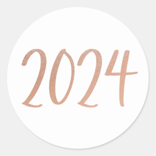 Rose gold 2024 sticker for envelope or favors