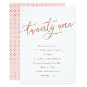 girls 21st birthday invitations zazzle