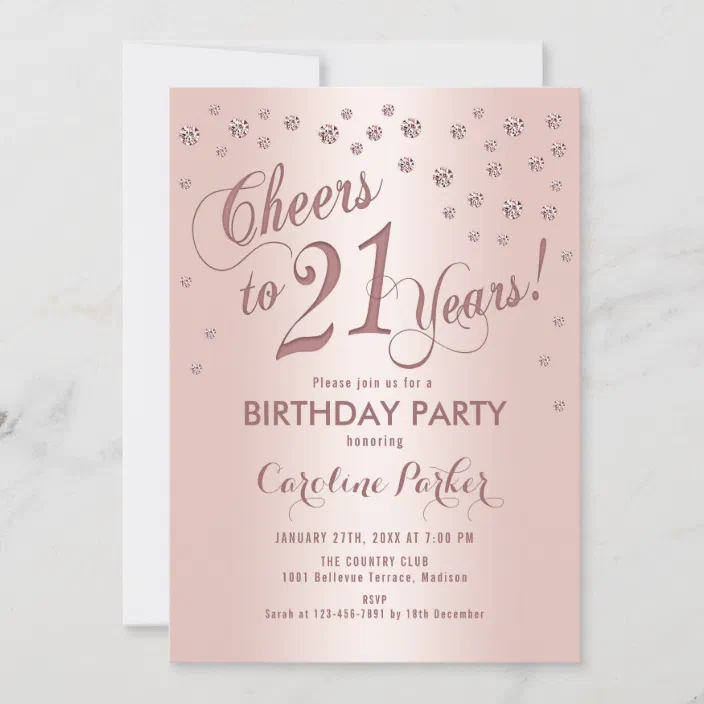21ST BIRTHDAY INVITATIONS AGE TWENTY ONE GOLD PERSONALISED PARTY SUPPLIES INVITE 