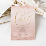 Rose Gold 40th Forty Birthday Invitation<br><div class="desc">Celebrate a fabulous milestone with this elegant Rose Gold Forty Birthday Invitation. Featuring a chic blush pink background paired with shimmering rose gold accents, this stylish design is perfect for honoring a special woman on her 40th birthday. Ideal for a ladies’ night, surprise party, or glamorous celebration, this invitation sets...</div>