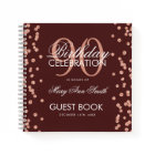 Rose Gold 90th Birthday Confetti Burgundy