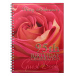 Rose Gold 95th Birthday Celebration Guest Book at Zazzle