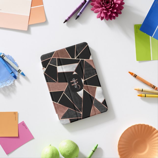 Rose Gold Abstract iPad Mini Cover (In Situ)