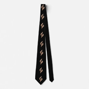 Rose Gold Abstract Neck Tie