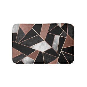 Rose Gold Abstract Pattern Bath Mat