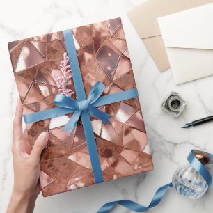 Rose Gold Abstract Wrapping Paper