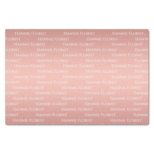 Rose Gold All_Over Print Text Tissue Paper