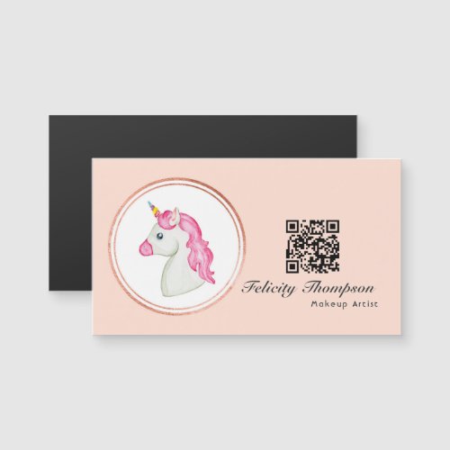 Rose Gold and Blush Pink Hair Stylist QR Code