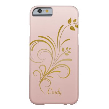 Rose Gold And Floral Swirls Monogram Iphone 6 Case by Case_by_Case at Zazzle