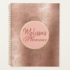 Rose Gold and Glitter Personalized Planner