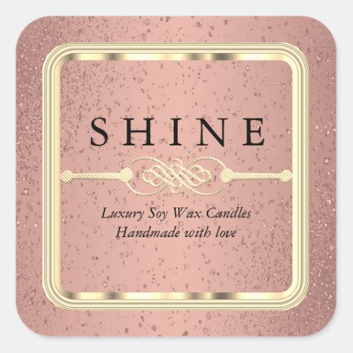 Rose Gold and Gold Labels Square