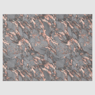 Rose Gold and Grey Marble Decoupage Tissue Paper