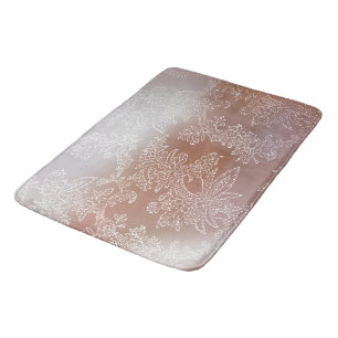 Rose Gold and Lace Design Bath Mat