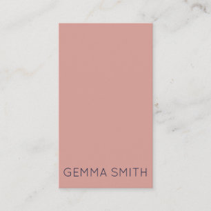 Rose Gold and Navy Blue Modern Minimalist Elegant Business Card