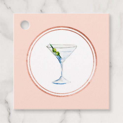 Rose Gold and Pink Event Planner Social Media Icon Favor Tags