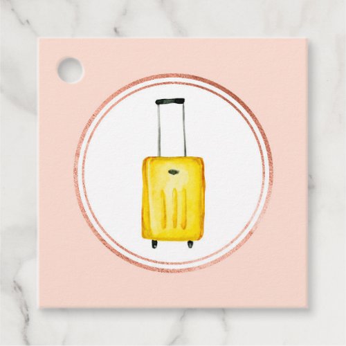 Rose Gold and Pink Event Planner Social Media Icon Favor Tags