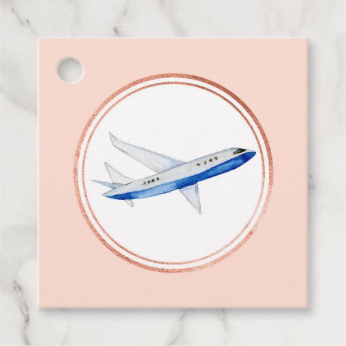 Rose Gold and Pink Event Planner Social Media Icon Favor Tags