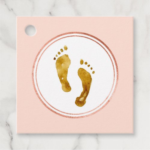 Rose Gold and Pink Event Planner Social Media Icon Favor Tags