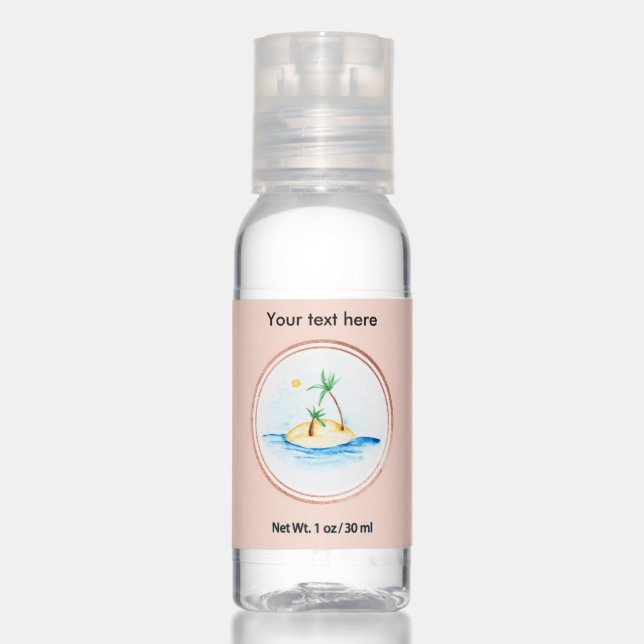 Rose Gold and Pink Event Planner Social Media Icon Hand Sanitizer (Front)