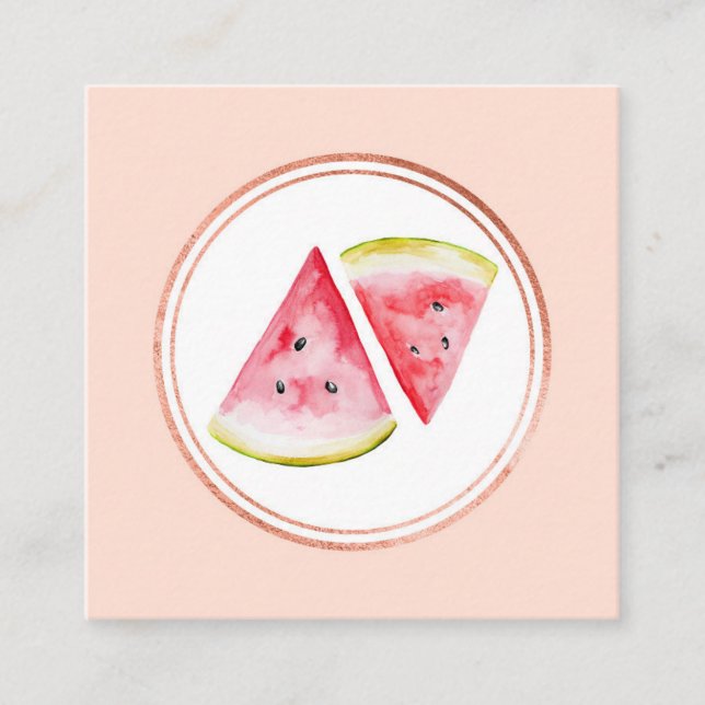 Rose Gold and Pink Event Planner Social Media Icon Square Business Card (Front)