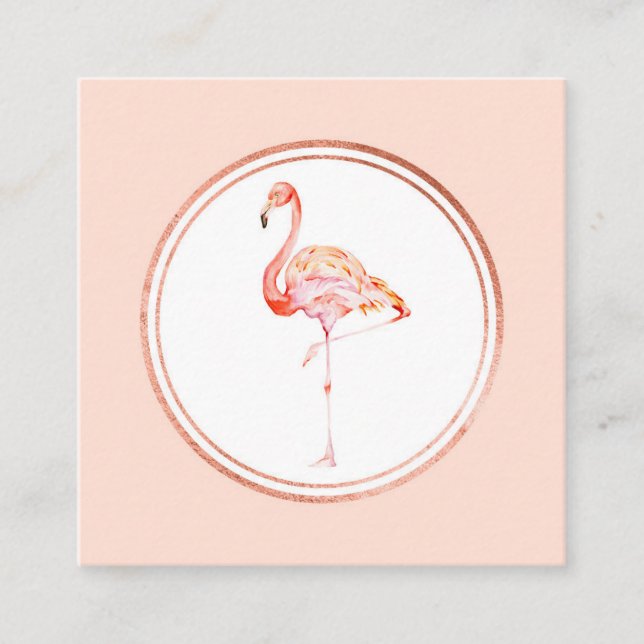 Rose Gold and Pink Event Planner Social Media Icon Square Business Card (Front)