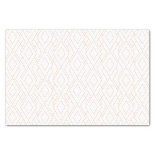 Rose Gold and White Art Deco Pattern Tissue Paper