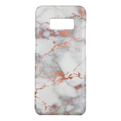 Rose Gold and White Marble Elegant Modern Case-Mate Samsung Galaxy S8 Case