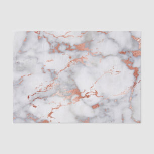 rose gold and white marble stone tissue paper