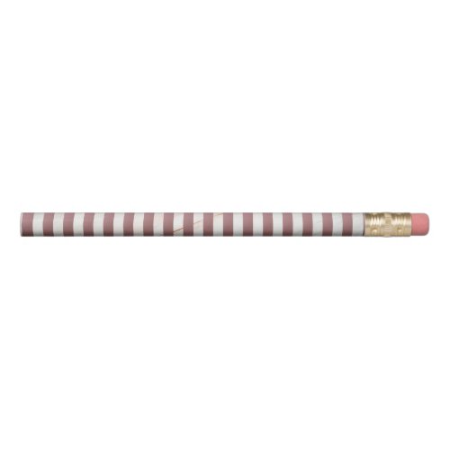 Rose Gold and White Marble Stripes Pencil