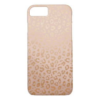 Rose Gold Animal Print Pattern iPhone 7 Case