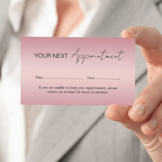 Rose Gold Appointment Card