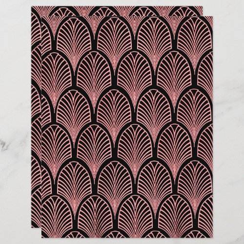 Rose gold arch art deco pattern scrapbook paper