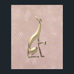 Rose Gold Art Deco Greyhound Wall Art<br><div class="desc">Bring refined elegance into your home with this rose gold Art Deco greyhound wall art. Featuring a sculptural metallic-inspired greyhound silhouette set against a blush pink geometric background, this design blends modern glamour with timeless sophistication. The metallic shimmer and glitter effects are digitally illustrated to create the appearance of rose...</div>