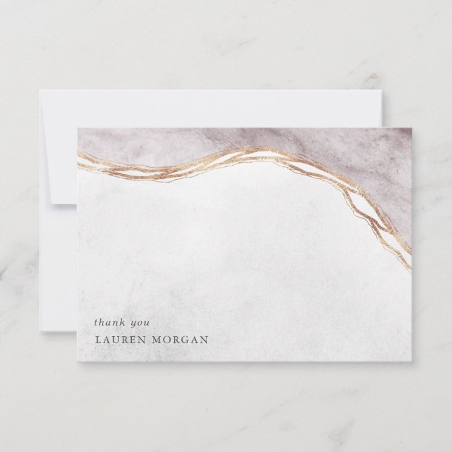 Rose Gold Art Deco Modern Business Card (Front)