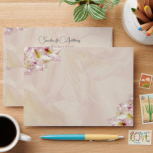 Rose Gold Azalea Wedding Envelope