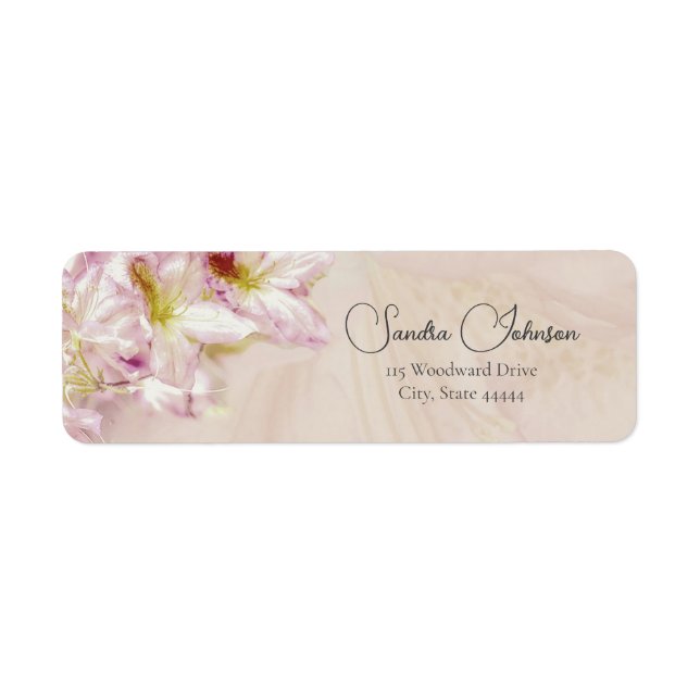 Rose Gold Azalea Wedding  Label (Front)