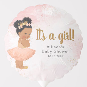 Rose gold baby princess It's a girl balloon