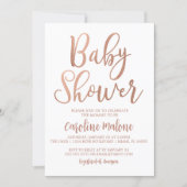 Rose Gold Baby Shower Invitation (Front)