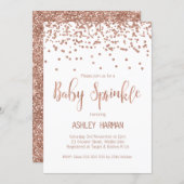 Rose Gold  Baby Sprinkle Baby Shower Invitation (Front/Back)