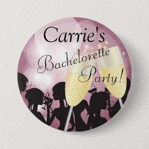 Rose Gold Bachelorette Diva Girls Night Out Pinback Button