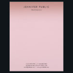 Rose Gold Background Elegant Modern Simple Letterhead<br><div class="desc">Rose Gold Background Elegant Modern Simple Letterhead.</div>
