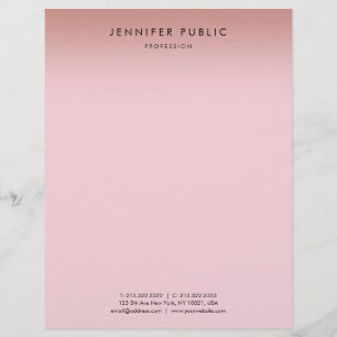 Rose Gold Background Elegant Modern Simple Letterhead