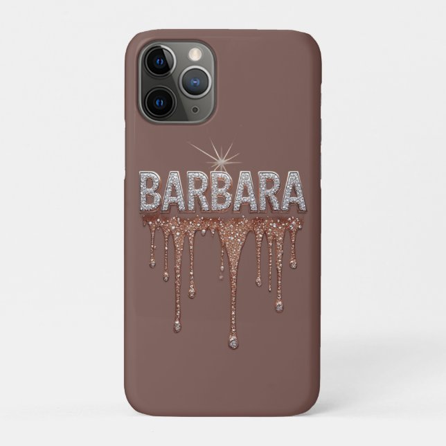 💖 Rose Gold “Barbara” Luxe Glow  Diamond Glitter Case-Mate iPhone Case (Back)
